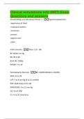 Clinical simulations info &lpar;RRT&rpar; Exam  Questions and answers 