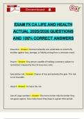 EXAM FX CA LIFE AND HEALTH ACTUAL 2025&sol;2026 QUESTIONS AND 100&percnt; CORRECT ANSWERS