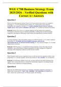WGU C708 Business Strategy Exam 2025&sol;2026 &ndash; Verified Questions with Correct A&plus; Answers