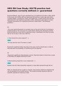 HESI RN Case Study&colon; HIV&sol;TB practice test questions correctly defined a&plus; guaranteed  Raymond Malone&comma; age 45 years admitted from his healthcare provider's office &lpar;HCP&rpar; to the acute care facility&period; Jeff was diagnosed HIV positive 2 years ago&period; His histo