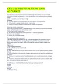 CEM 141 MSU FINAL EXAM 100&percnt; ACCURATE