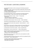 NUR 305 EXAM 1 QUESTIONS & ANSWERS