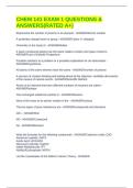 CHEM 141 EXAM 1 QUESTIONS & ANSWERS&lpar;RATED A&plus;&rpar;