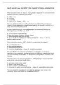 NUR 305 EXAM 2 PRACTICE QUESTIONS & ANSWERS