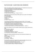 NUR 305 EXAM 1 QUESTIONS AND ANSWERS