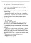 NUR 305 EXAM 3 QUESTIONS AND ANSWERS