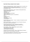NUR 305 FINAL EXAM STUDY GUIDE