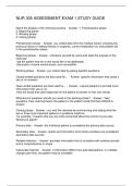 NUR 305 ASSESSMENT EXAM 1 STUDY GUIDE
