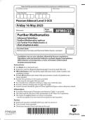 2025 Pearson Edexcel Level 3 GCE 8FM0&sol;22 Further Mathematics Advanced Subsidiary Further Mathematics options 22&colon; Further Pure Mathematics 2 &lpar;Part of option A only&rpar; 2025 Pearson Edexcel Level 3 GCE 8FM0&sol;22 Further Mathematics Advanced Subsidiary Further Ma
