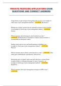 Private Pesticide Applicators Exam &ndash; Questions and Correct Answers &lpar;Complete Study Material&comma; Texas&rpar;