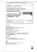 2025 Pearson Edexcel GCSE Design Technology Paper 1F&colon; Timbers QUESTION PAPER AND MARKING SCHEME &lpar;MERGED&rpar;