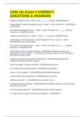 CEM 141 Exam 3 CORRECT QUESTIONS & ANSWERS