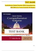 South-Western Federal Taxation 2025&colon; Comprehensive&comma; 48th Edition &ndash; Young &ndash; Complete Test Bank &lpar;Chapters 1&ndash;30&rpar;