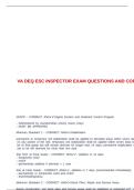 VA DEQ ESC INSPECTOR EXAM QUESTIONS AND CORRECT ANSWERS