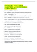 CHEMISTRY 141 EXAM &num;1 QUESTIONS & ANSWERS&vert;&vert; 2025 LATEST UPDATE