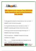 DMV Motorcycle License Test 2025&sol;2026 &ndash; 80&plus; Verified Questions & Answers &vert; Road Safety&comma; Lane Positioning&comma; Braking&comma; Group Riding