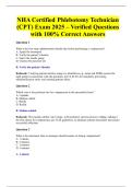 NHA Certified Phlebotomy Technician &lpar;CPT&rpar; Exam 2025 &ndash; Verified Questions with 100&percnt; Correct Answers