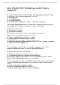 MCN 273 OB PRACTICE Q EXAM1QUESTIONS & ANSWERS