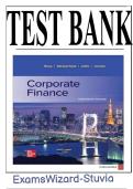Test Bank for Corporate Finance  13th Edition By Stephen Ross&comma; Randolph Westerfield&vert; Complete Study Guide with all Chapters included&vert; Get This Exclusive Test Bank for a Guaranteed A&plus;&vert;&vert; Latest Version 2025&sol;2026&excl;&excl;