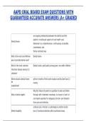 AAPD ORAL BOARD EXAM QUESTIONS WITH GUARANTEED ACCURATE ANSWERS &vert;A&plus; GRADED