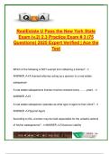 RealEstate U &ndash; New York State Exam 2025&sol;2026 &vert; 75 Practice Questions & Answers &vert; Licensing&comma; Agency&comma; Finance&comma; Construction&comma; Fair Housing