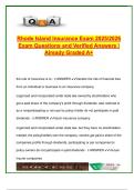 Rhode Island Insurance Exam 2025&sol;2026 &vert; 250&plus; Practice Questions with Answers &vert; Life & Health&comma; Annuities&comma; Contracts&comma; Group Plans&comma; Retirement