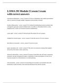 LOMA 291 Module 2 Lesson 1 exam with correct answers