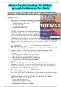 Test Bank Medical-Surgical Nursing Concepts for Interprofessional Collaborative Care 10th Edition by Donna D&period; Ignatavicius Chapter 1-69 &vert;Complete Guide A&plus;