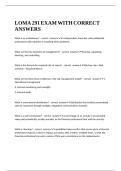 LOMA 291 EXAM WITH CORRECT ANSWERS 