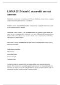 LOMA 291 Module 1 exam with correct answers