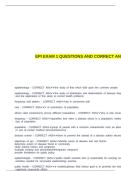 EPI EXAM 1 QUESTIONS AND CORRECT ANSWERS