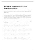 LOMA 291 Module 1 Lesson 3 exam with correct answers 
