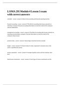 LOMA 291 Module 4 Lesson 1 exam with correct answers 