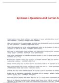 Epi Exam 1 Questions And Correct Answers