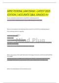 MPJE FEDERAL LAW EXAM – LATEST 2025 EDITION | ACCURATE Q&A, GRADED A+