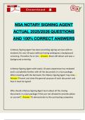 PACKAGE DEAL&colon;&colon;&colon; LOAN SIGNING AGENT NOTARY EXAMS ACTUAL 2025&sol;2026 Q&A 100&percnt; PASS