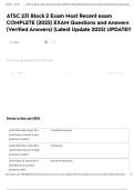 ATSC 231 Block 2 Exam Most Recent exam COMPLETE &lpar;2025&rpar; EXAM Questions and Answers &lpar;Verified Answers&rpar; &lpar;Latest Update 2025&rpar; UPDATE&excl;&excl;
