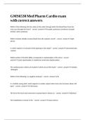 GMS6530 Med Pharm Cardio exam with correct answers 