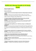 NURS 623 Mental Health & GI Study Guide