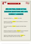JRN 430 FINAL EXAM ACTUAL 2025&sol;2026 QUESTIONS AND 100&percnt; CORRECT ANSWERS