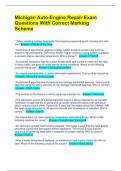 Michigan Auto-Engine Repair Exam Questions With Correct Marking Scheme