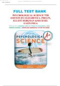 Test Bank for Psychological Science 7th Edition &lpar; by Elizabeth A&period; Phelps &comma;Elliot Berkman &rpar; All Chapters 1-15&vert; Latest Edition 2025&vert;&vert;Ace your exams