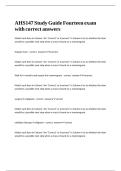 AHS147 Study Guide Fourteen exam with correct answers