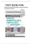 Test Bank For Illustrated Dental Embryology&comma; Histology&comma; and Anatomy&comma; 5th Edition By Margaret J&period; Fehrenbach&period; All Chapters 1-20 Verified&period; &vert; Latest 2026&period;