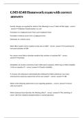GMS 6540 Homework exam with correct answers