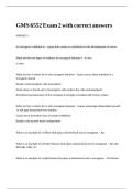 GMS 6552 Exam 2 with correct answers 