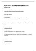 GMS 6552 review exam 1 with correct answers