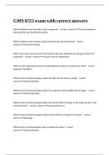 GMS 6551 exam with correct answers