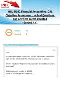 WGU D102 Financial Accounting &vert;OA&vert; Objective Assessment &vert; 64 Actual Questions and Answers Latest Updated 2025&sol;2026 &lpar;Graded A&plus;&rpar;