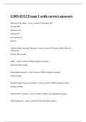 GMS 6552 Exam 1 with correct answers 